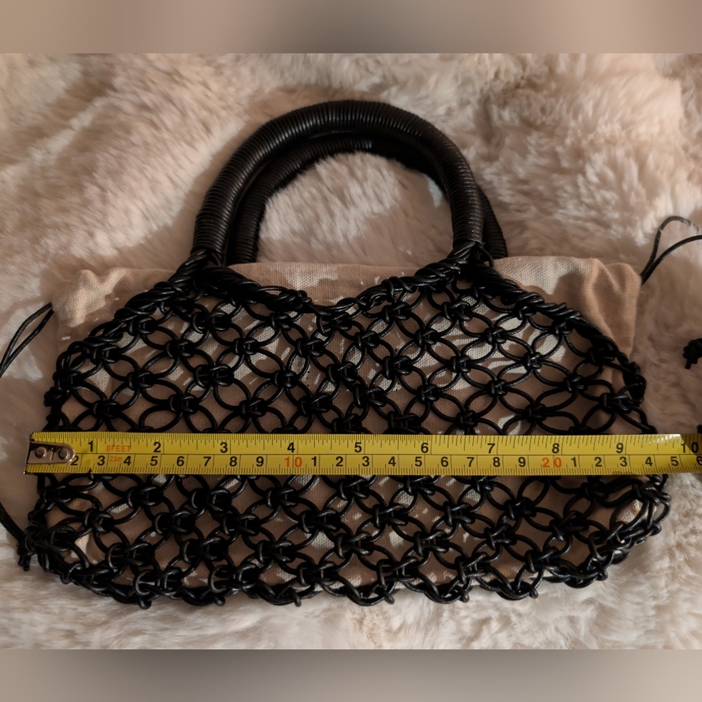 💖 Arket Leather and Canvas Knotted Macrame Handbag 💅🏻 - Picture 3 of 12